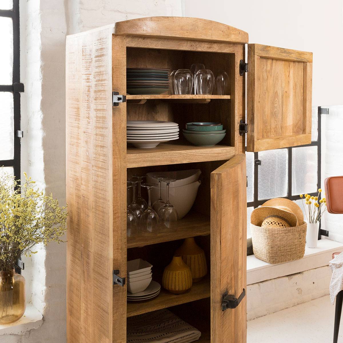 Buffet en bois de manguier IRIS bois clair, MADE IN MEUBLES