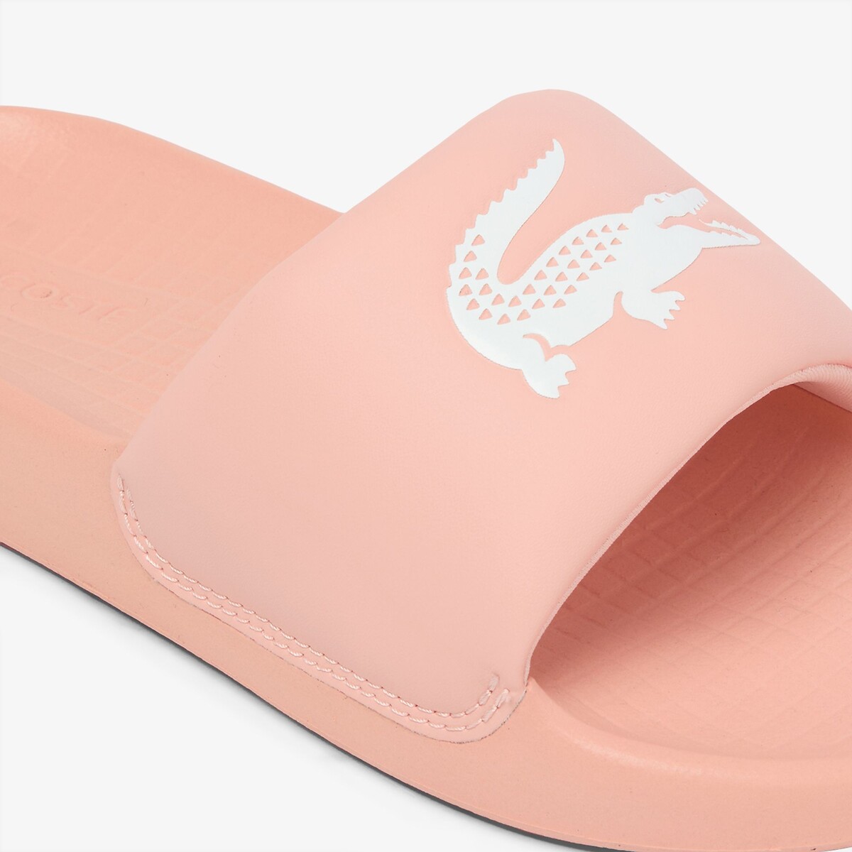 Ciabatte Slide Croco 1.0 rosa, LACOSTE