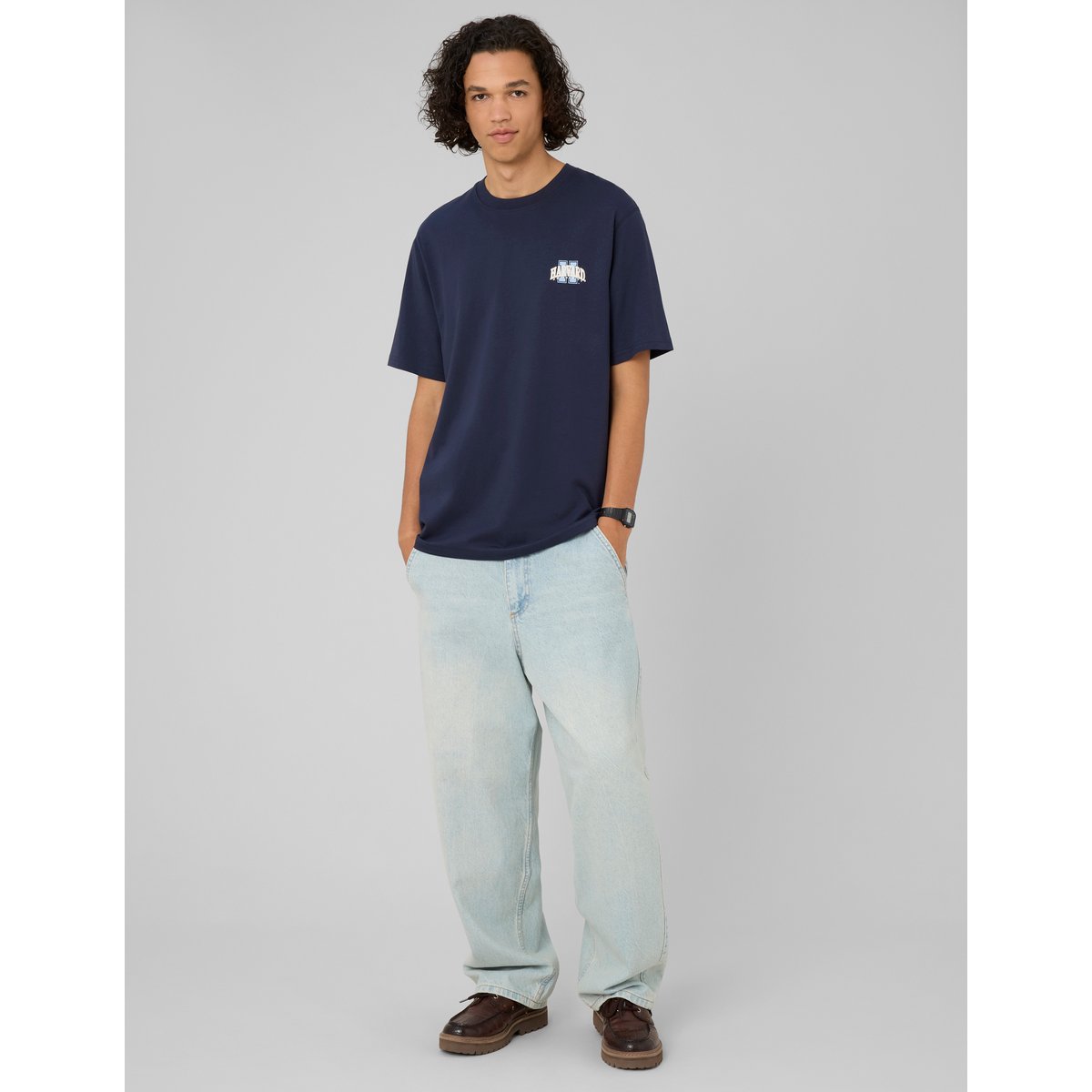 T-shirt licence harvard bleu foncé, BZB