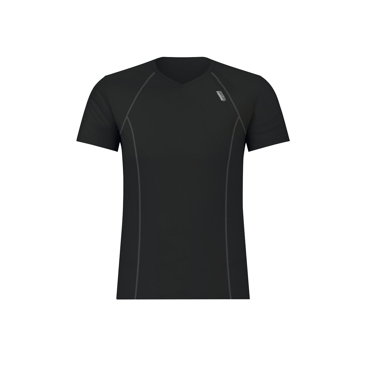 Set van 2 T-shirts met korte mouwen, Thermik zwart, ATHENA