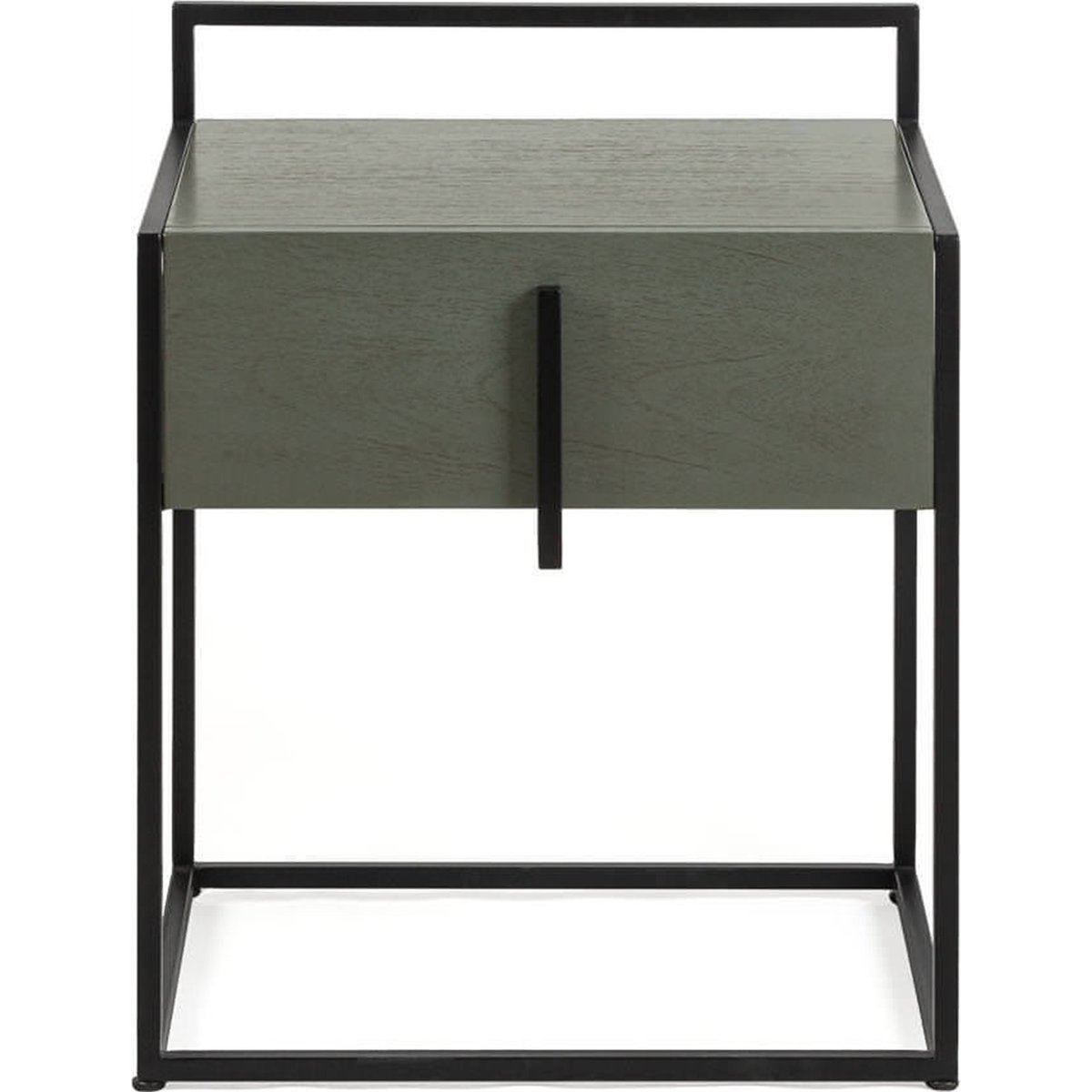 Table de chevet industrielle bois et métal gris et noir, RECOLLECTION