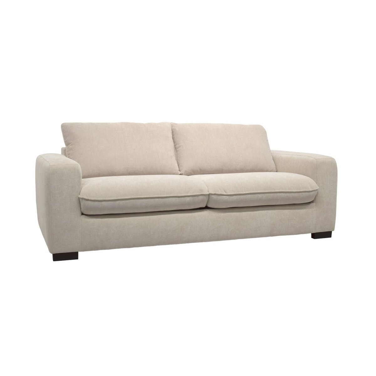Canapé lit convertible 3 places tissu chenille avec matelas 10cm - Fabriqué en France NIDO beige, SWEEEK