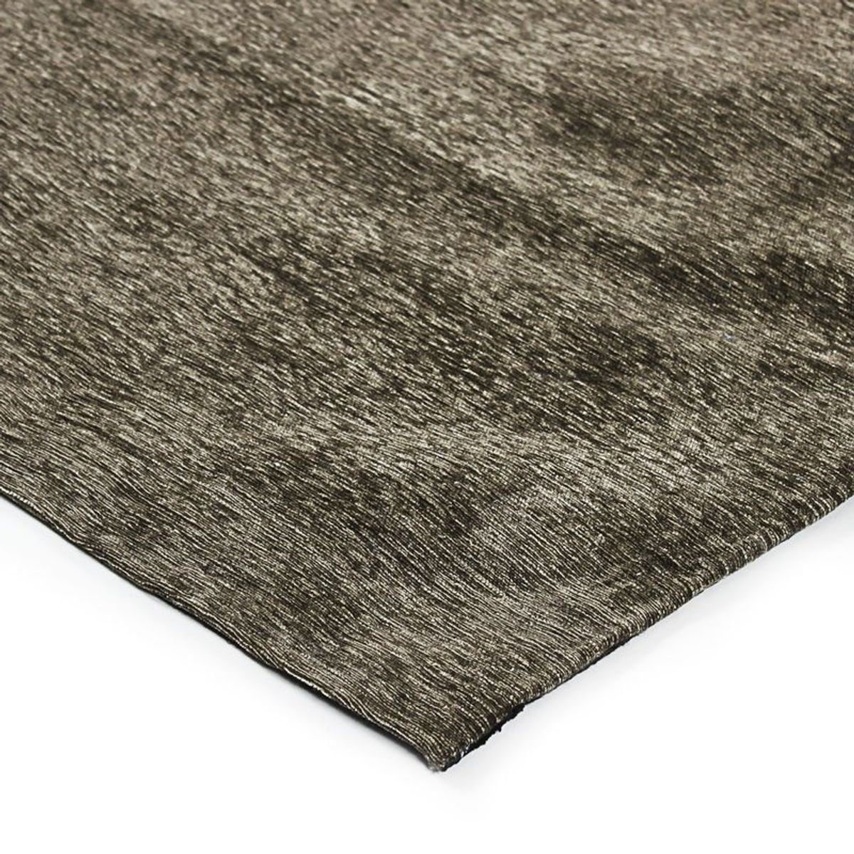Tapis salon texturé vintage INTENSE marron-écorce, THE DECO FACTORY