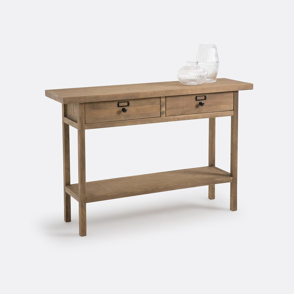 Console pin massif, Lunja ciré naturel, LA REDOUTE INTERIEURS