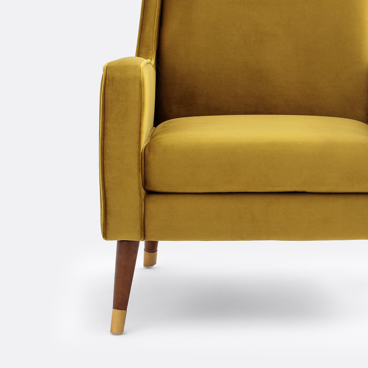 Fauteuil, en velours, (Y) ocre, LA REDOUTE INTERIEURS