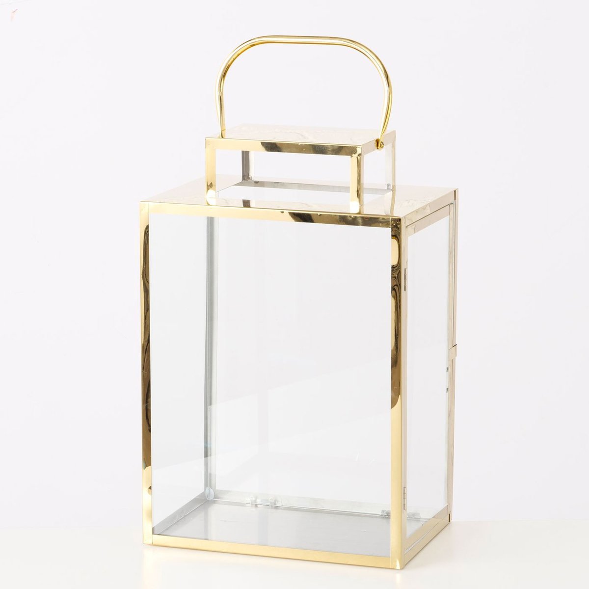 Set de 2 lanternes en métal doré et verre 20x30x46cm doré, WADIGA