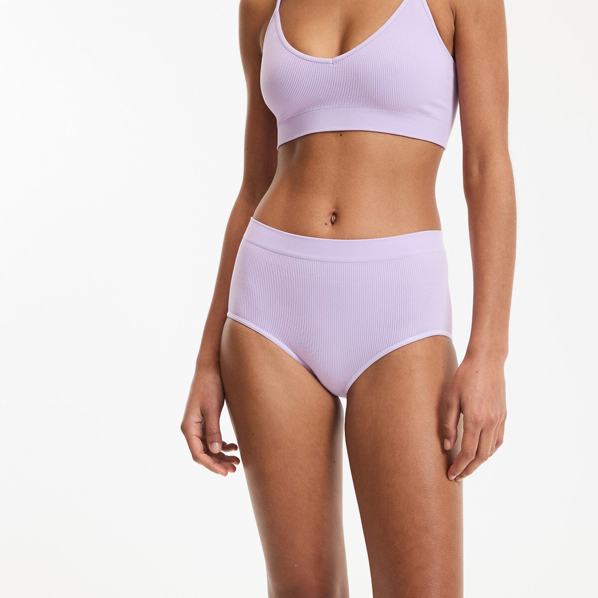 Pantaloncini elasticizzati senza cuciture ALOIS viola parma, LA REDOUTE COLLECTIONS