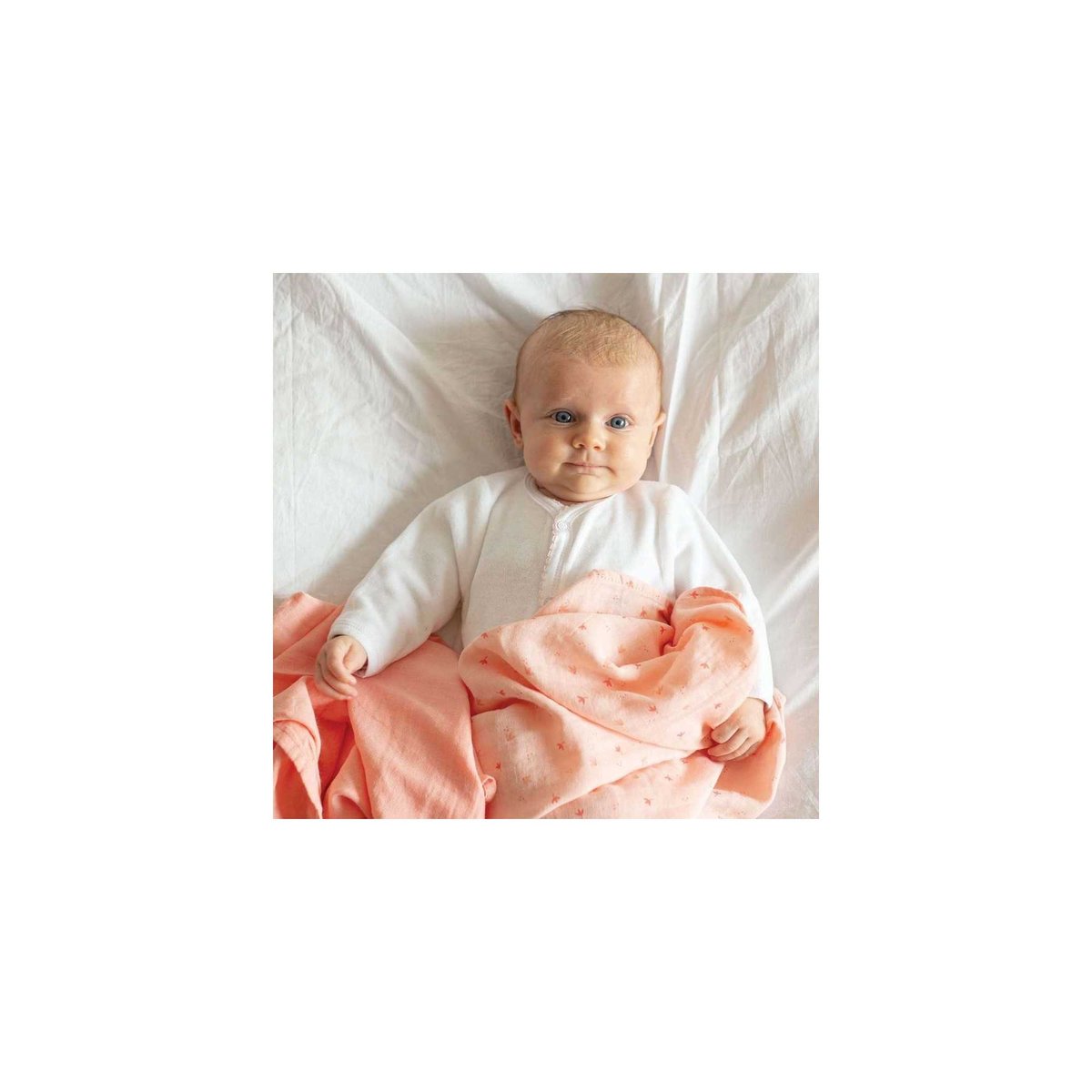 2 Langes bébé fille - Fleurs v019845, TROIS KILOS SEPT