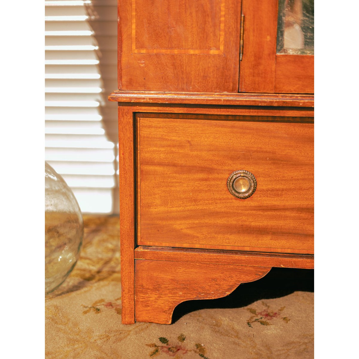 Armoire élégante avec miroir Blandine N°491 - Bon état marron, DEBONGOUT