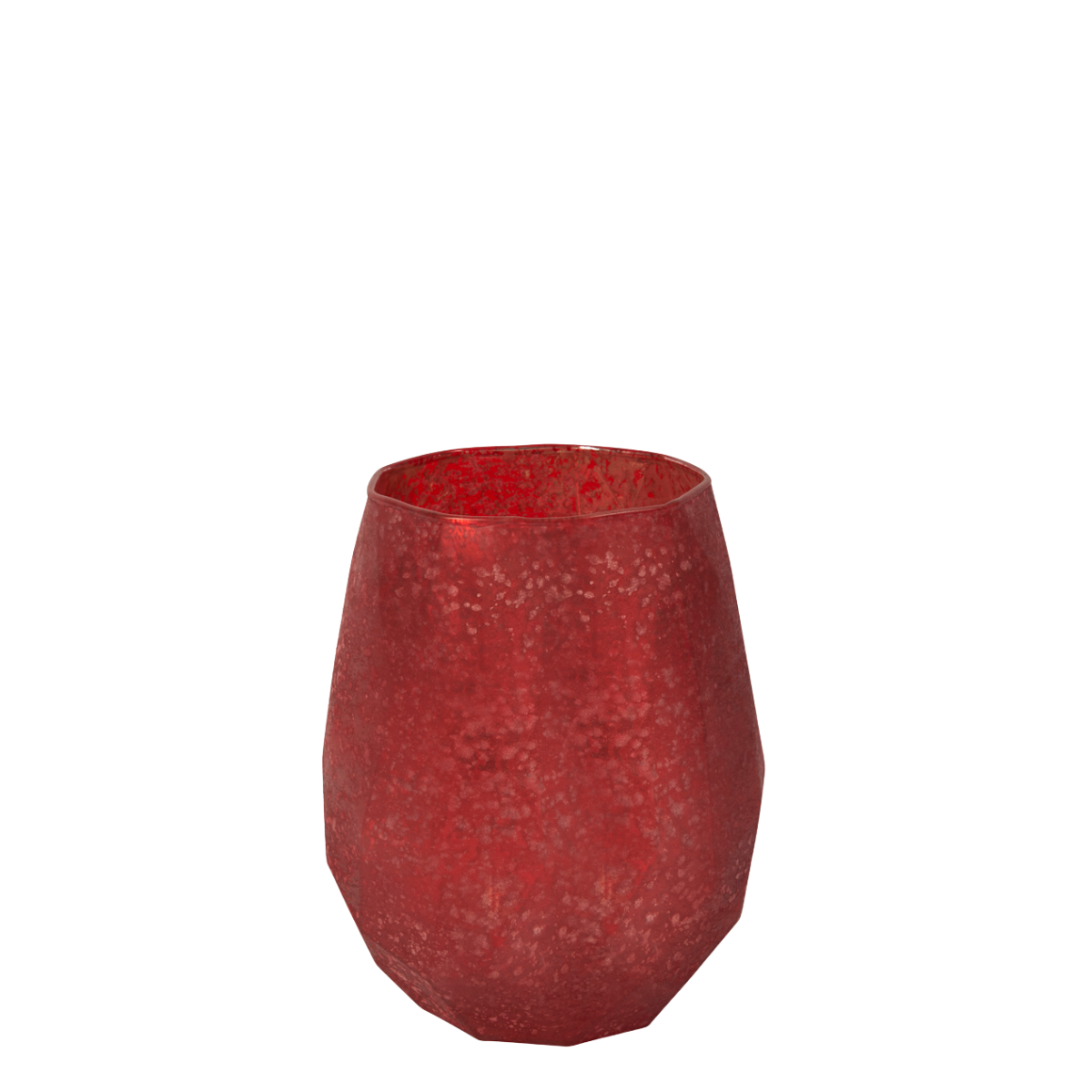 Photophore décoratif en verre H18 rouge, SIA DECO