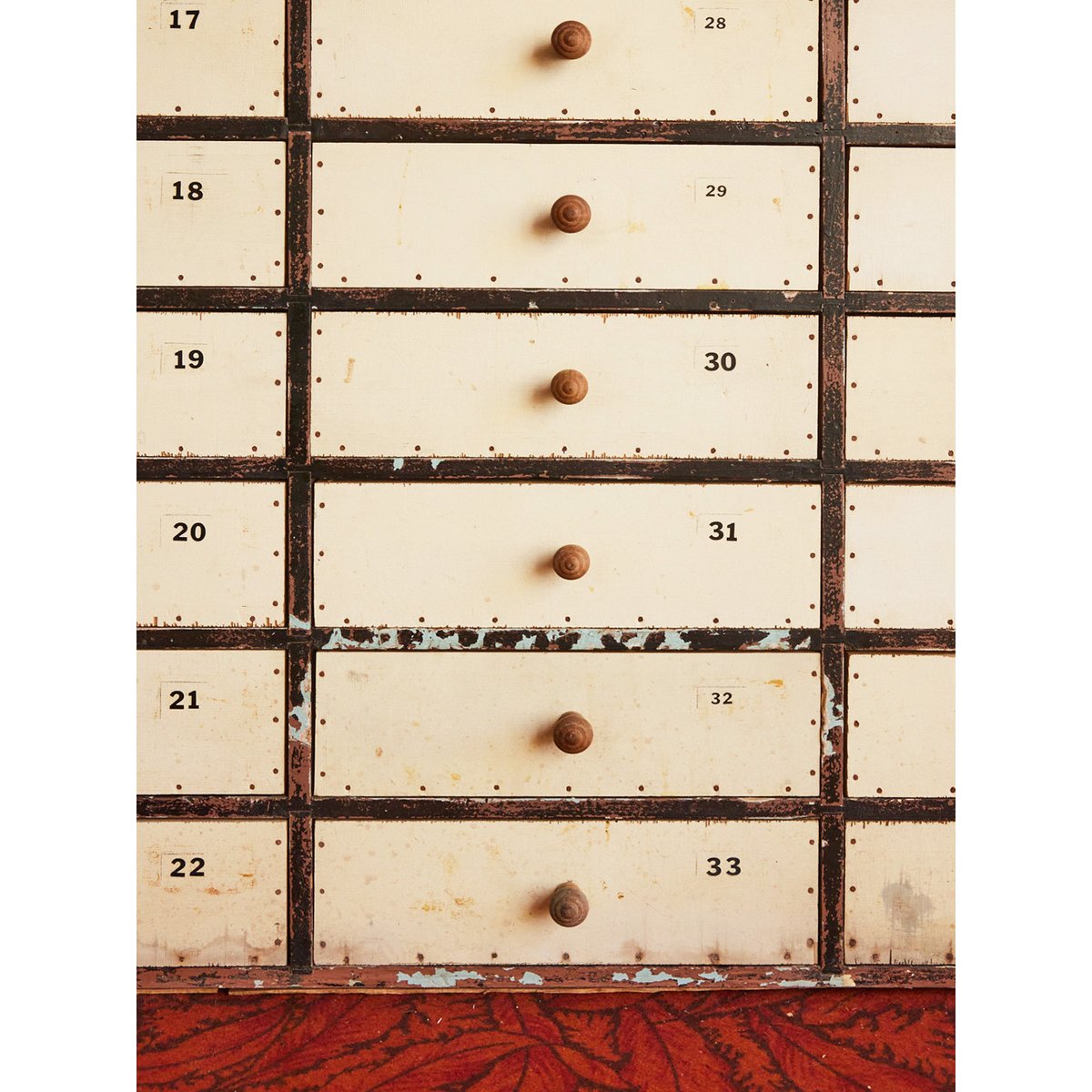 Meuble de métier 55 tiroirs Fernand N°371 - Bon état bois foncé, DEBONGOUT