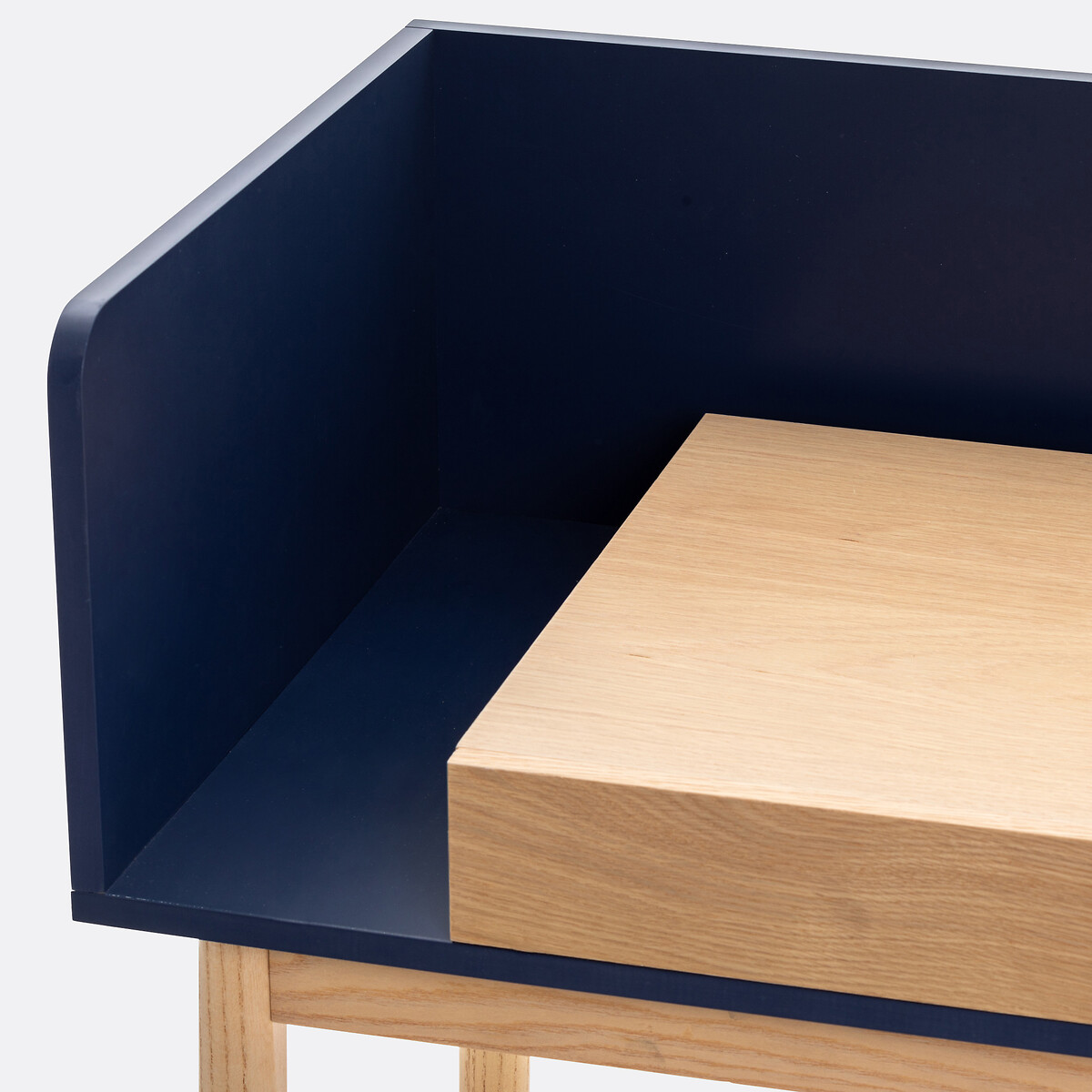 Bureau 1 tiroir, en plaqué chêne, GRAPHY chêne, LA REDOUTE INTERIEURS
