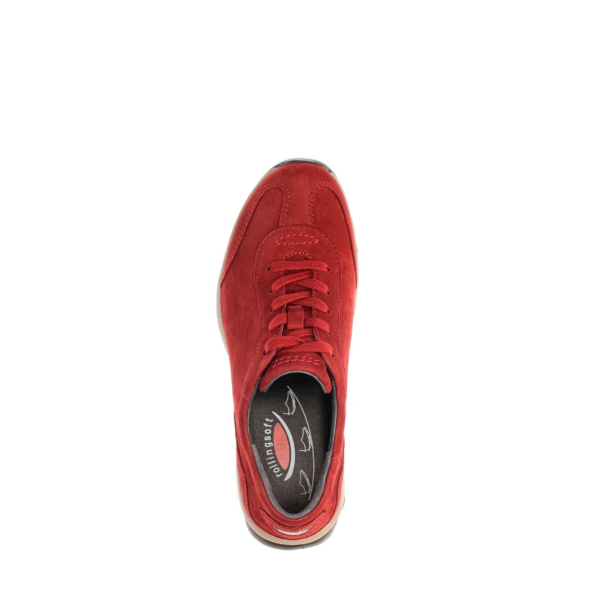 Baskets en cuir à talon compensé rouge, GABOR