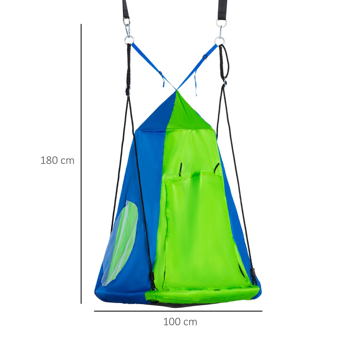 Hamac à bascule pour enfants PE Vert vert, OUTSUNNY