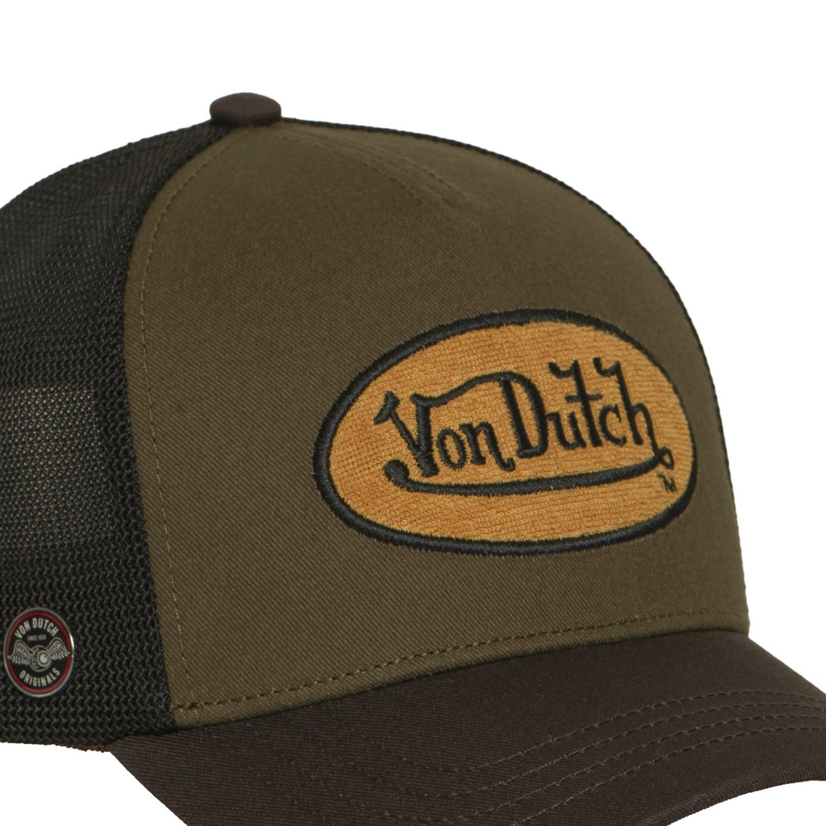 Casquette trucker TERRY marron/kaki/noir/jaune, VON DUTCH