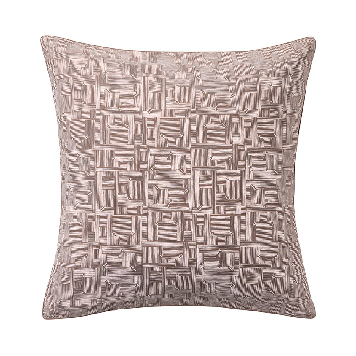 Taie d'oreiller imprimée en percale de coton, GEO MINERAL beige foncé, ESSIX