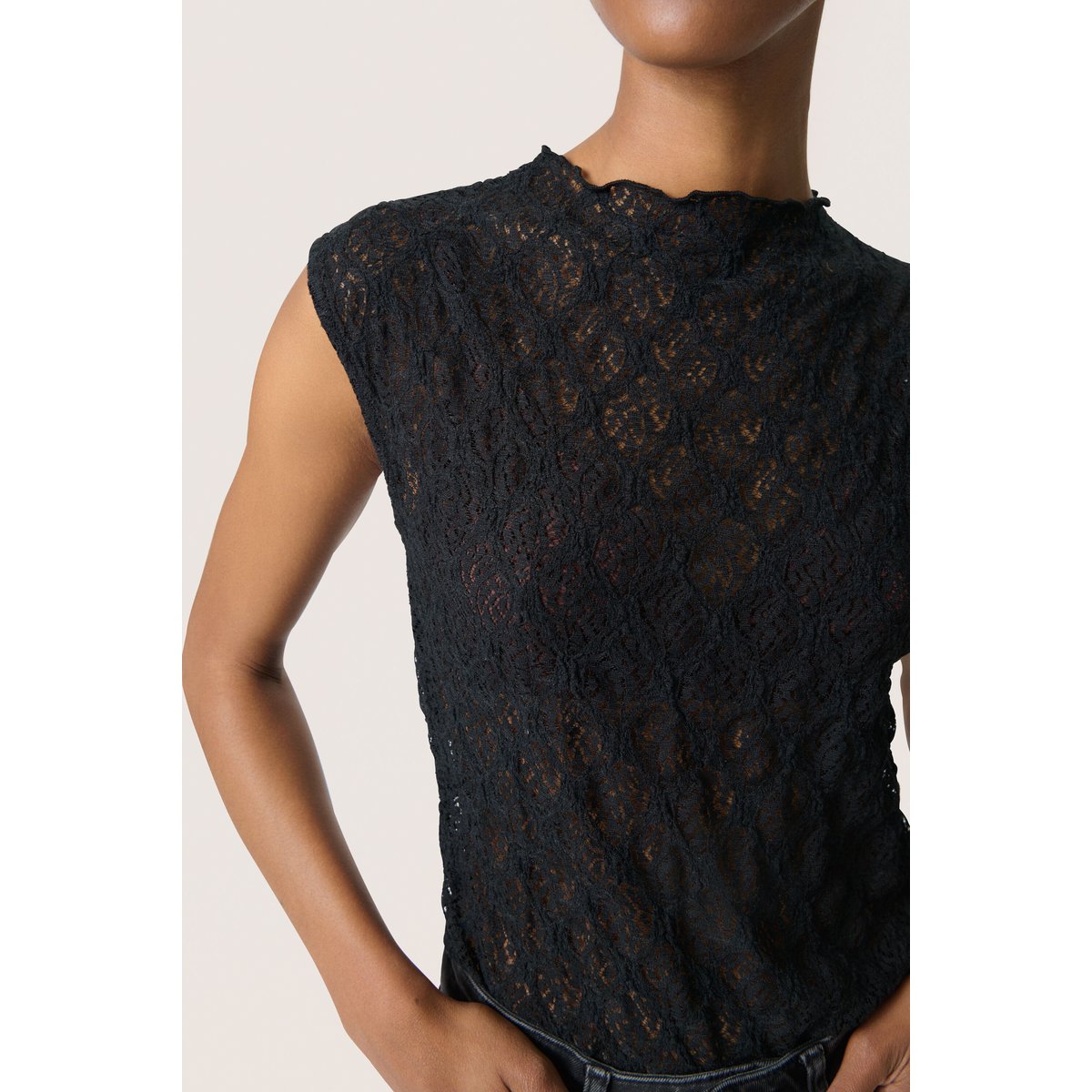 Jersey top noir black, SOAKED IN LUXURY