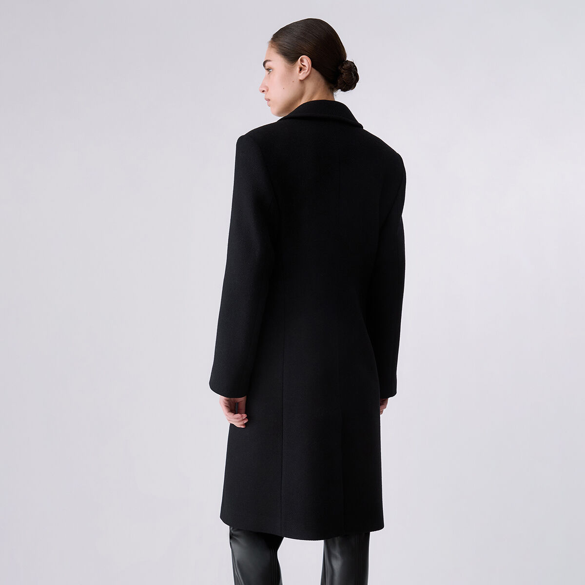 Manteau long en laine noir, LIU JO