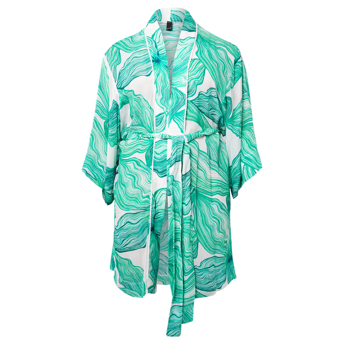 Kimono imprimée turquoise, YOEK