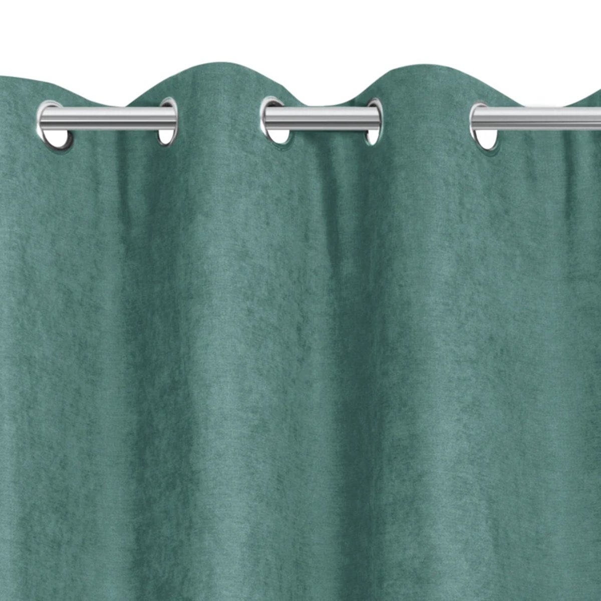 Rideau anti-froid doublé polaire vert d'eau, HOME MAISON