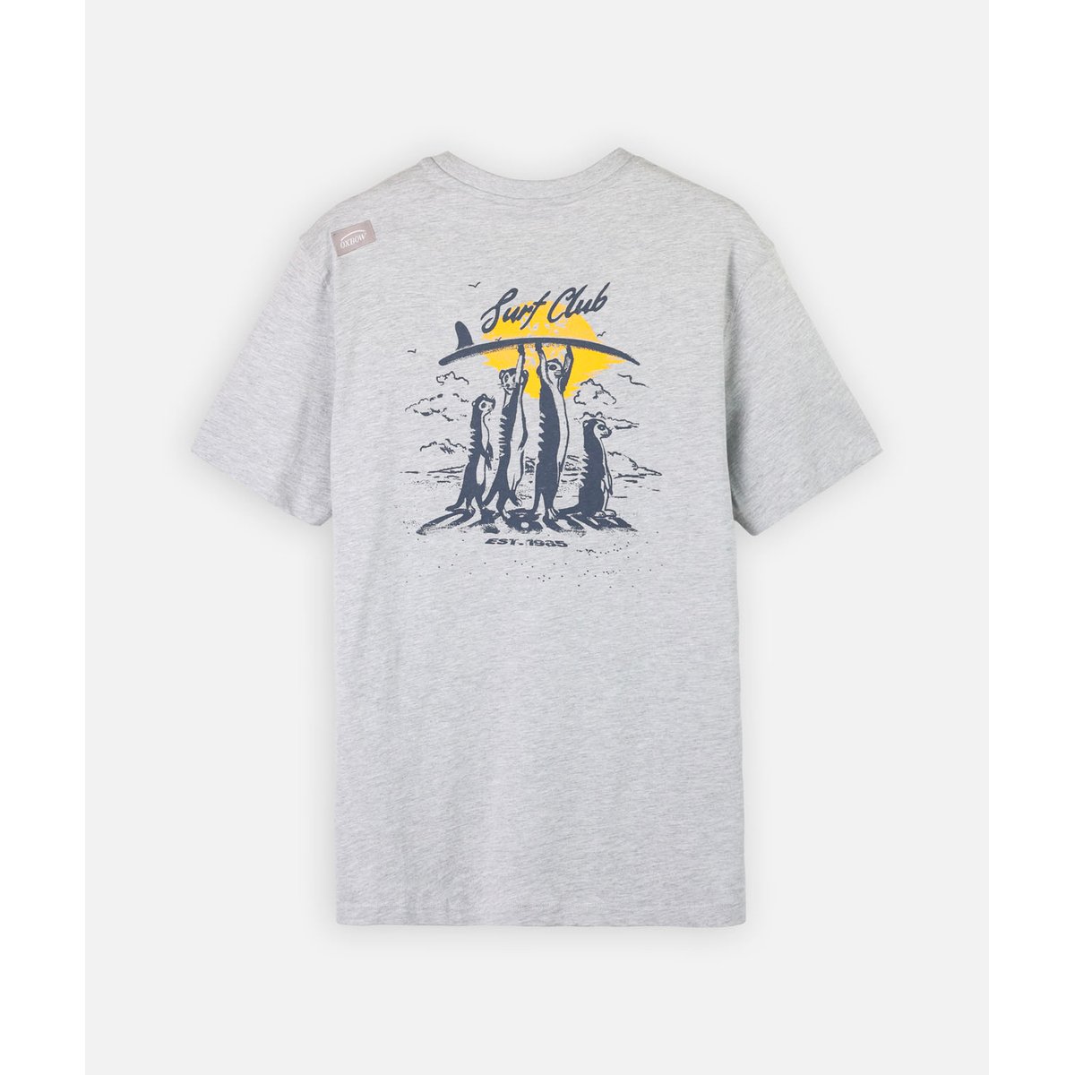 Tee-shirt manches courtes eco SURFICATE gris chine, OXBOW