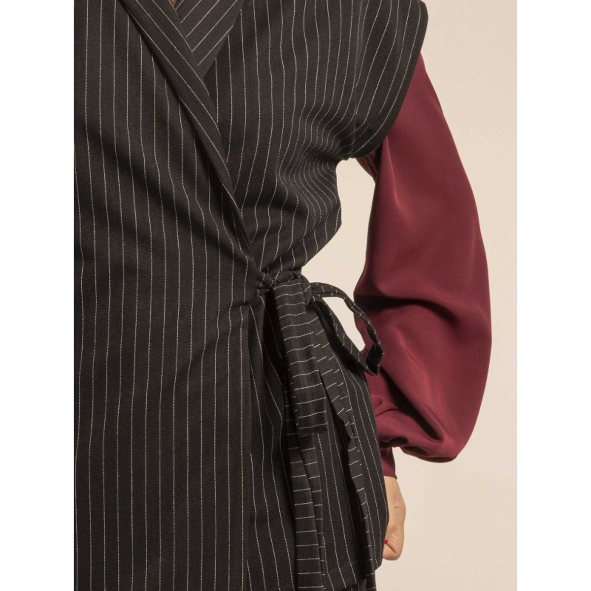 Veste Sans Manches Rayures Uvinny noir, DONA LISA
