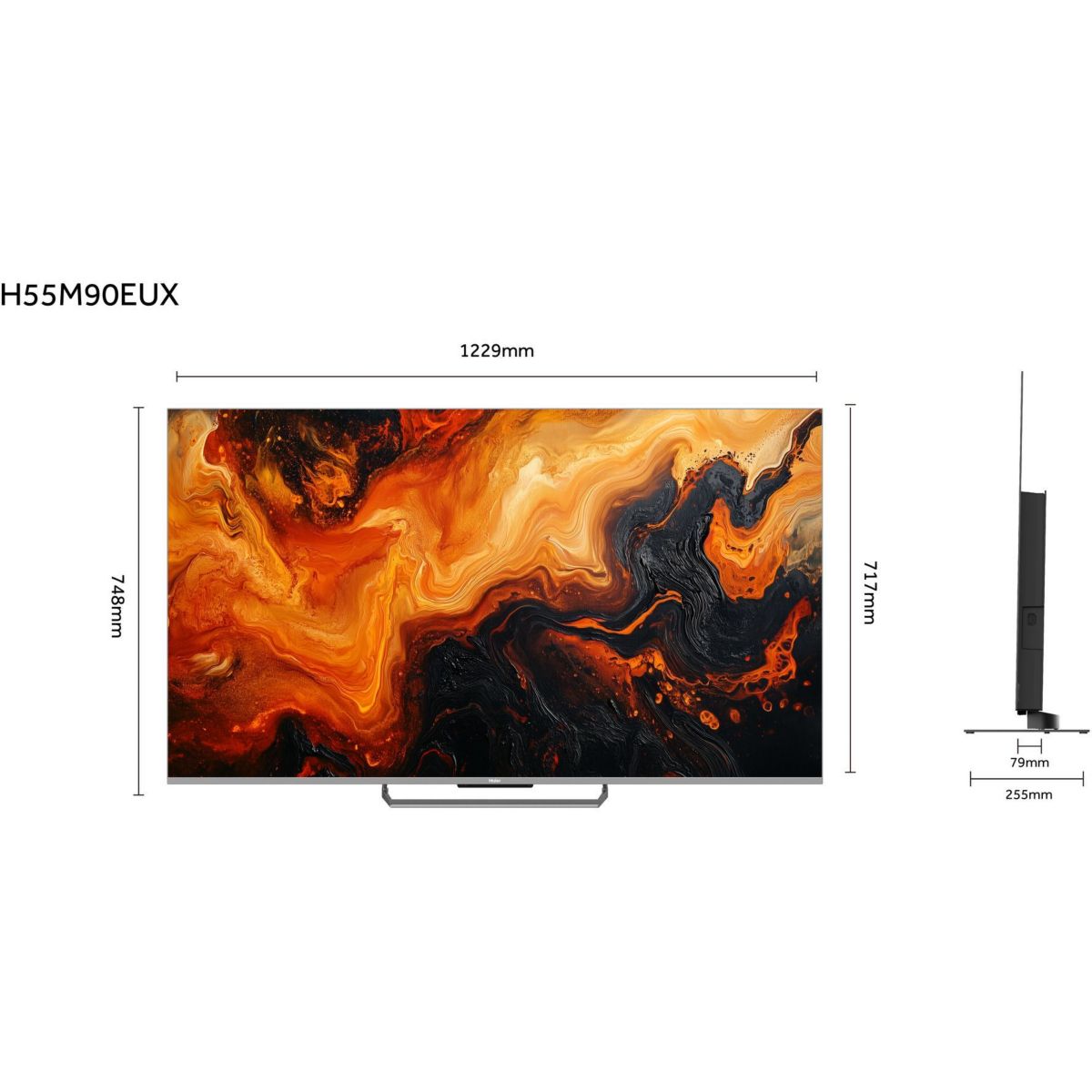 TV Mini LED H55M90EUX (2026) 55" (140 cm) couleur unique, HAIER