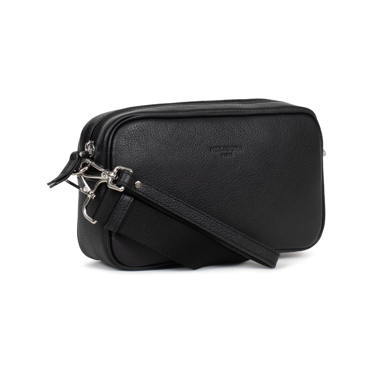 Pochette dragonne CHESTER noir, HEXAGONA
