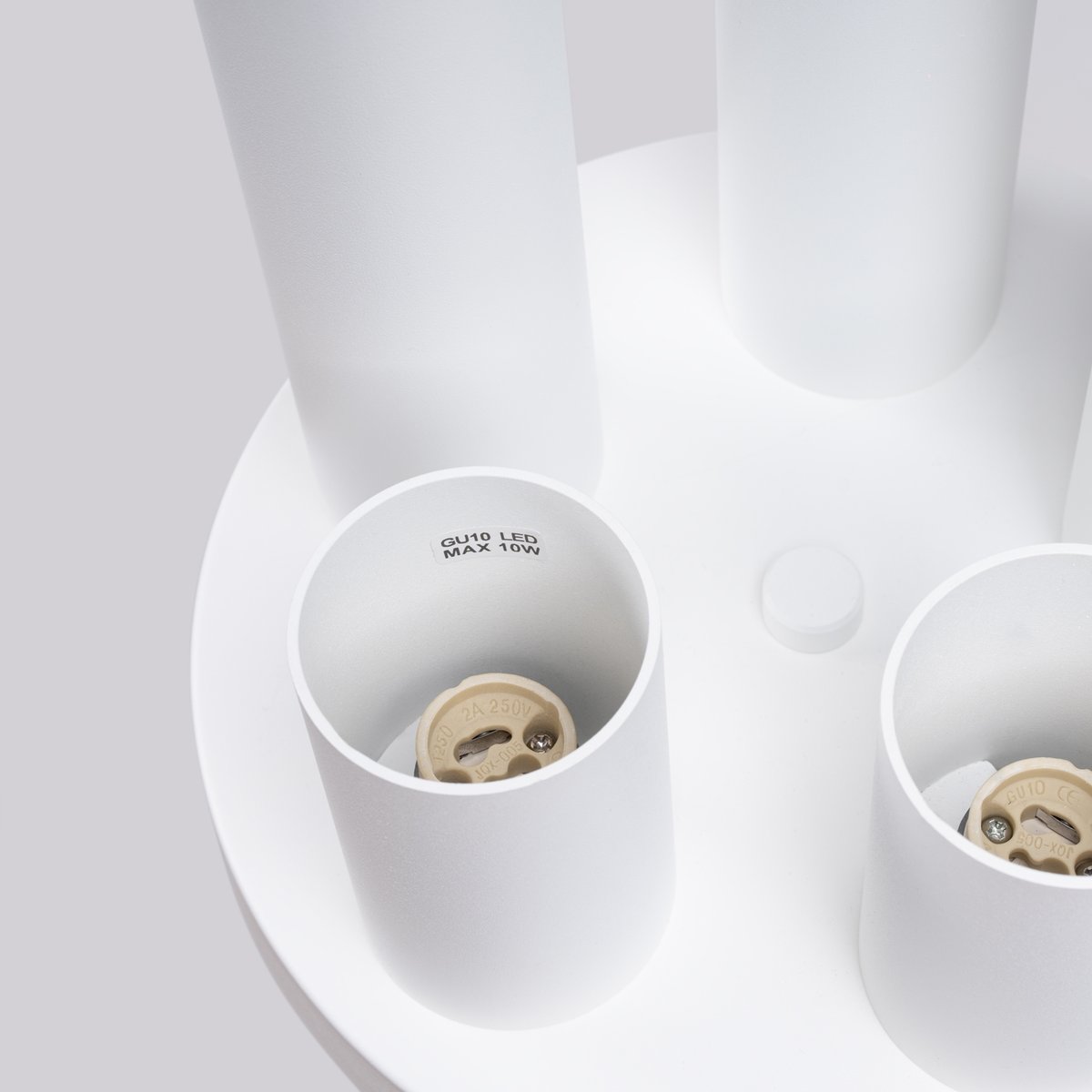 Plafonnier Acier Blanc GU10 5 Lagos blanc, EDEN
