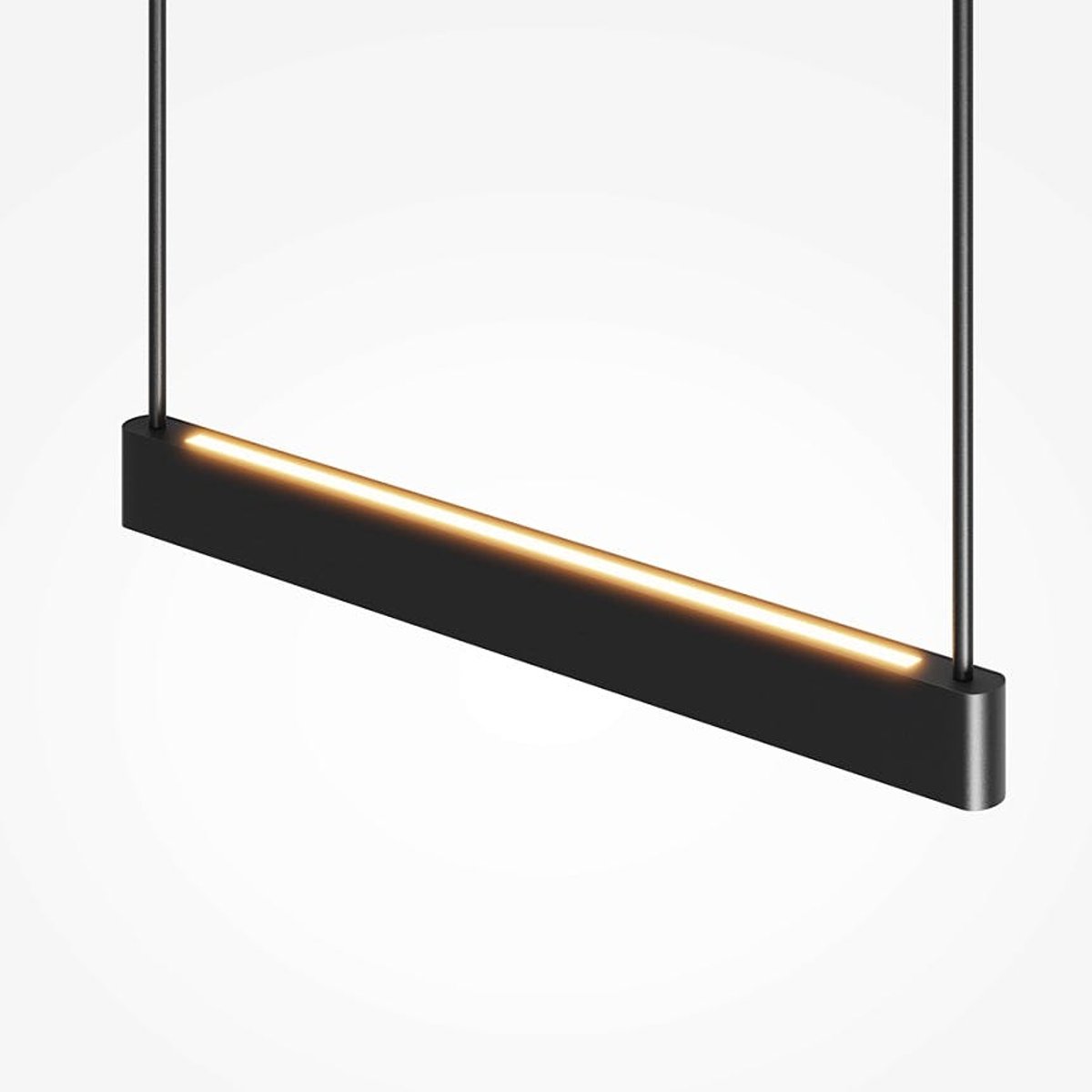 Suspension design LED - abat-jour disque 327 cm AVON noir, PIER IMPORT
