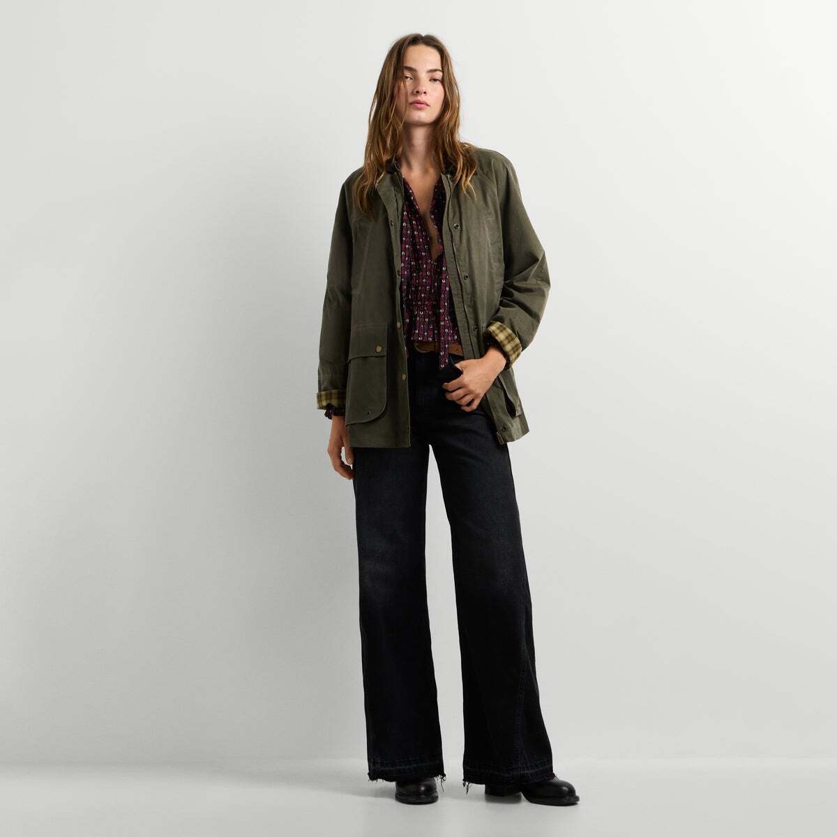 Veste Avec Finition Cirée vert kaki, PEPE JEANS