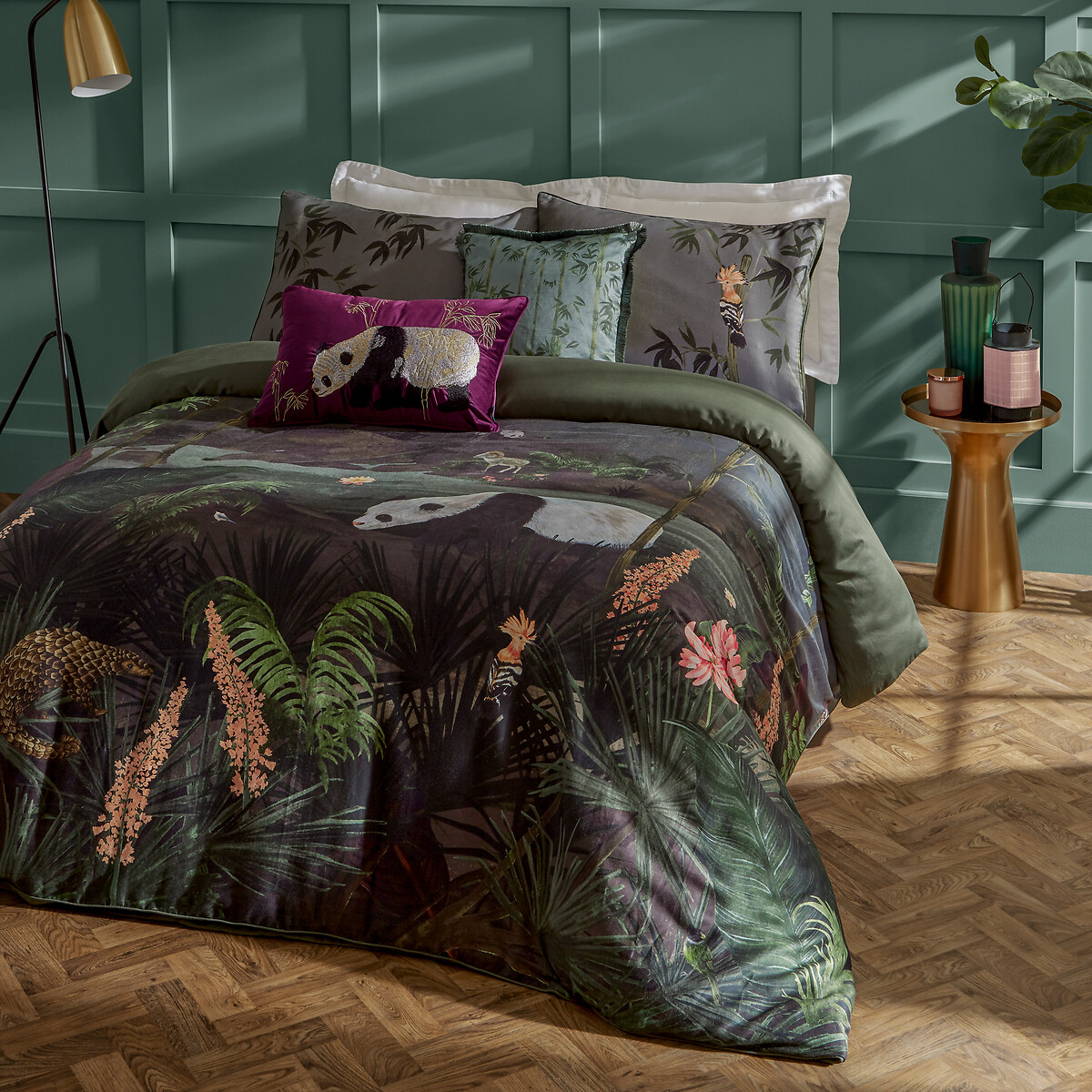 Chuan 100% Cotton Sateen Duvet Cover and Pillowcase Set multi-coloured, PAOLETTI