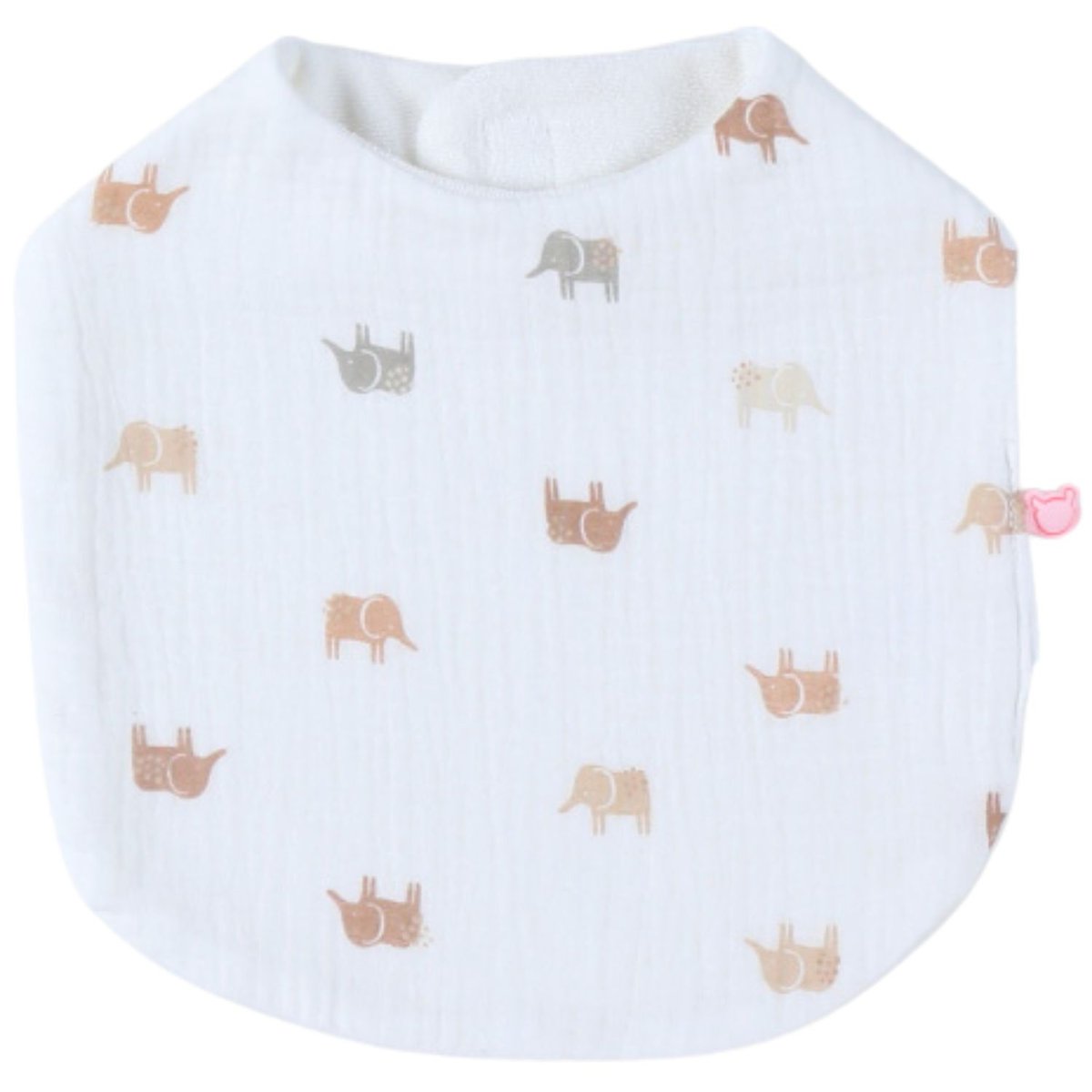 Lot de 3 bavoirs blanc, marron, NOUKIE'S