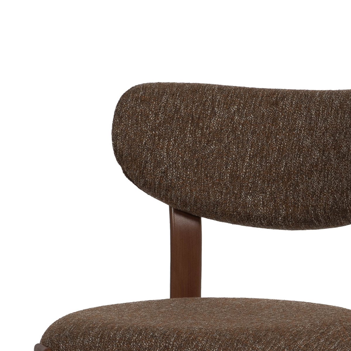 Tabouret de bar Gleen assise 65 cm en bouclette marron, AMADEUS