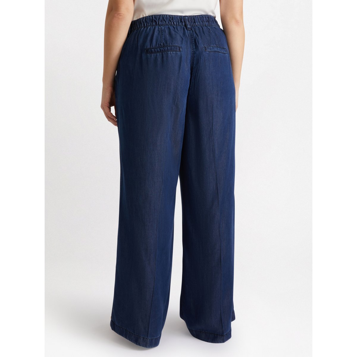 Pantalon large avec fibres TENCEL™ bleu, FIORELLA RUBINO
