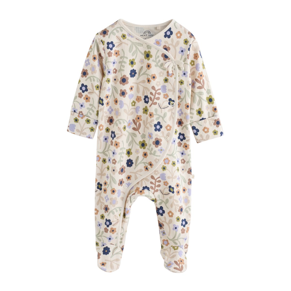 Dors-bien cache-cœur bébé, lot de 4 vert à imprimé fleurs, NEXT
