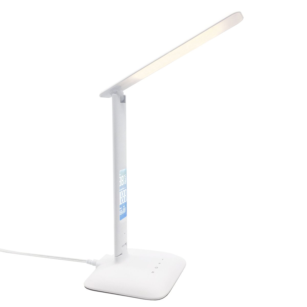 Lampe de bureau en plastique, ALEX blanc, INSPIRE