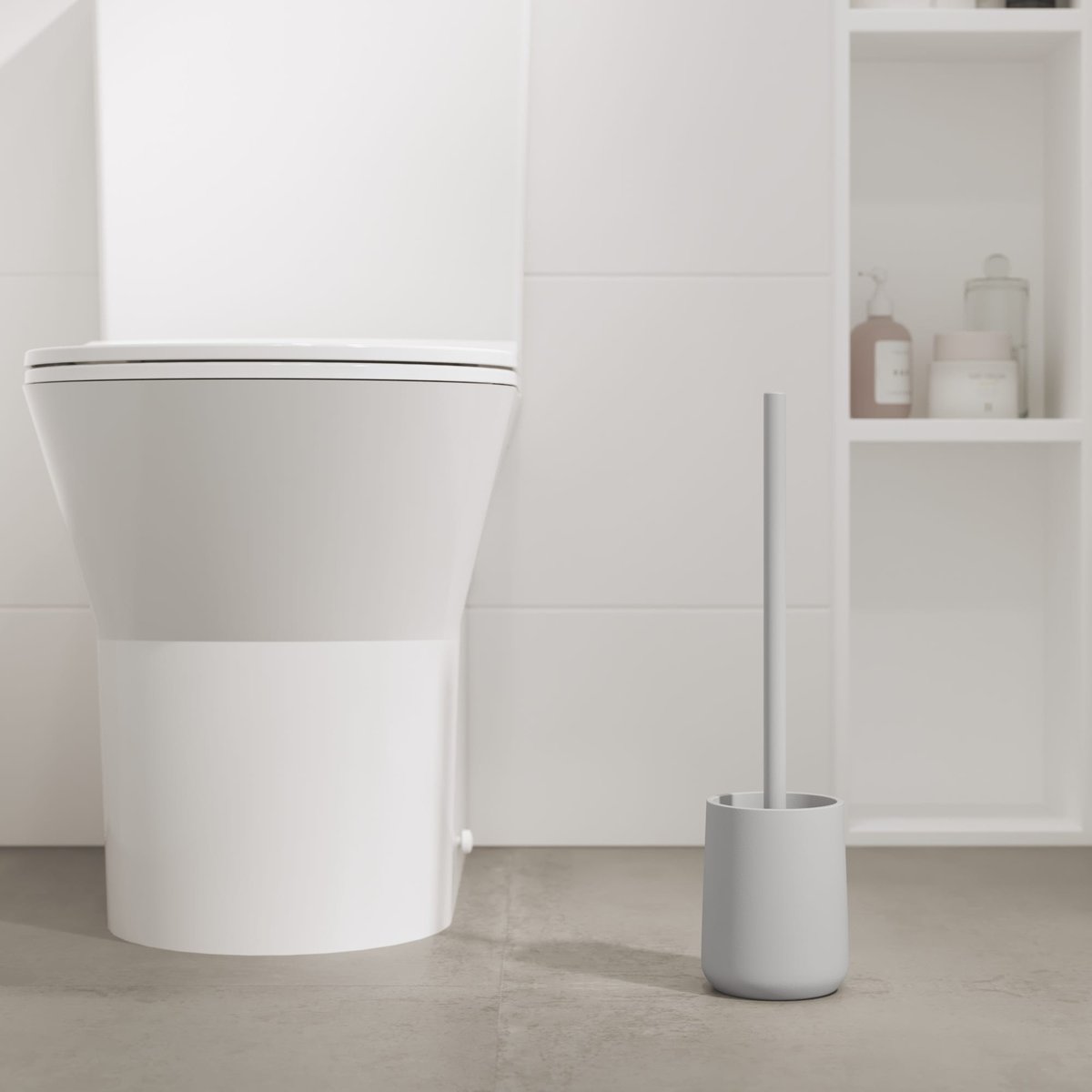 Brosse WC en résine, COLOR gris, SENSEA
