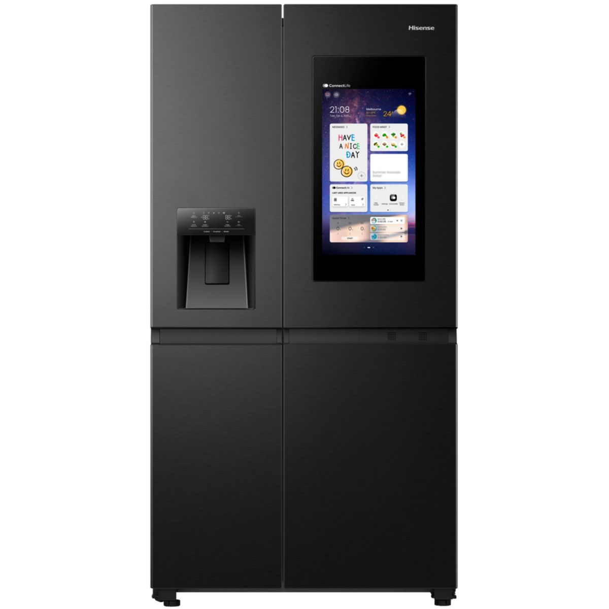 Réfrigérateur Américain RS9P628GPFE smart screen noir, HISENSE