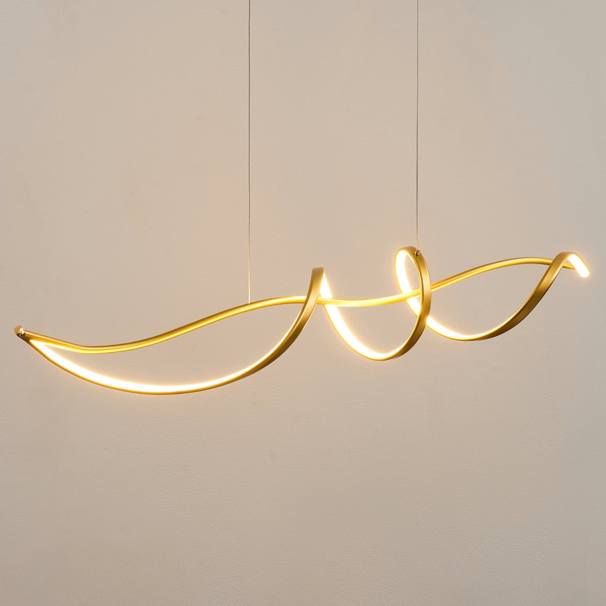 Suspension LED en spirale dorée - LYBELLA doré, KOSILUM