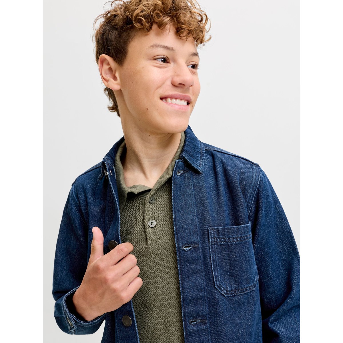 Chemise En Denim blue denim, JACK & JONES JUNIOR