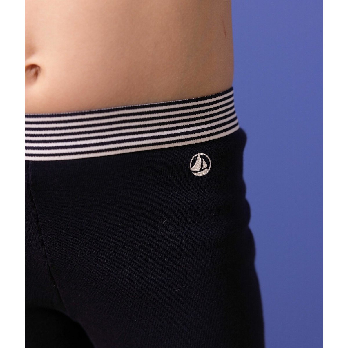 Jeggings em algodão marinho, PETIT BATEAU