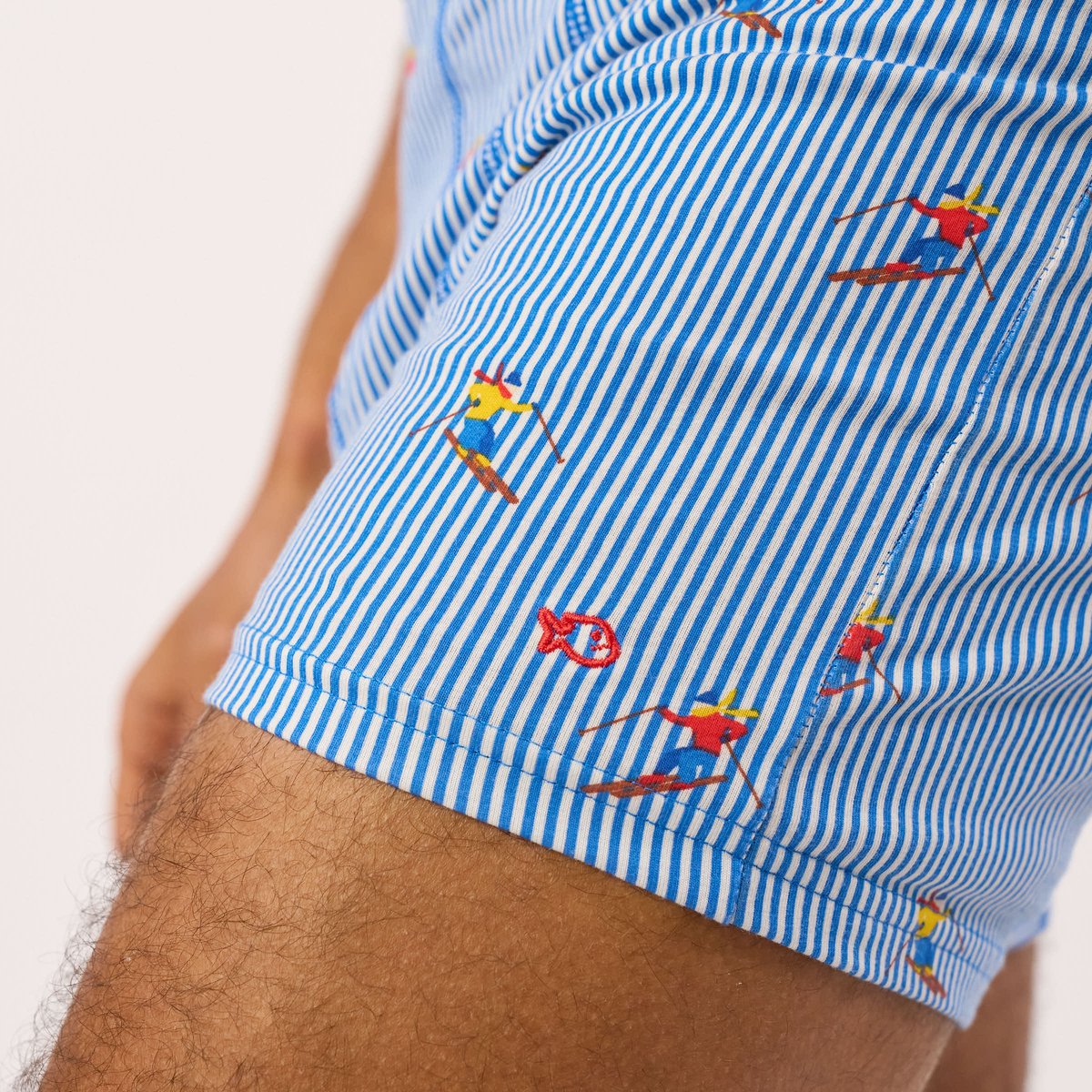 Boxer en coton biologique FANTAISIE bleu, BILLYBELT