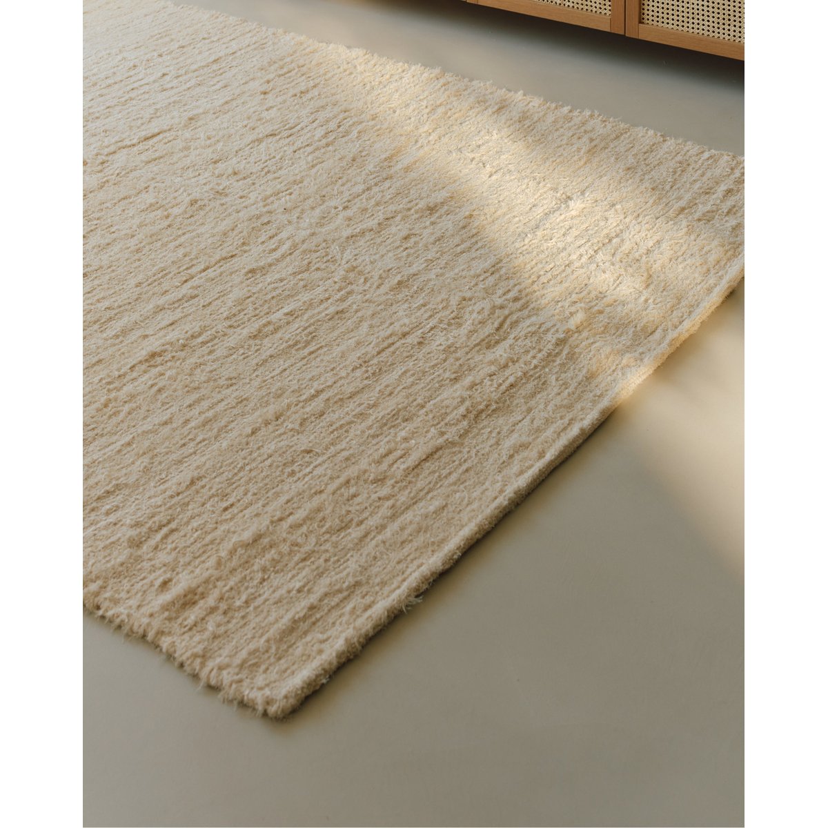 Tapis en tissus naturels beige 100x150 cm beige, HANNUN
