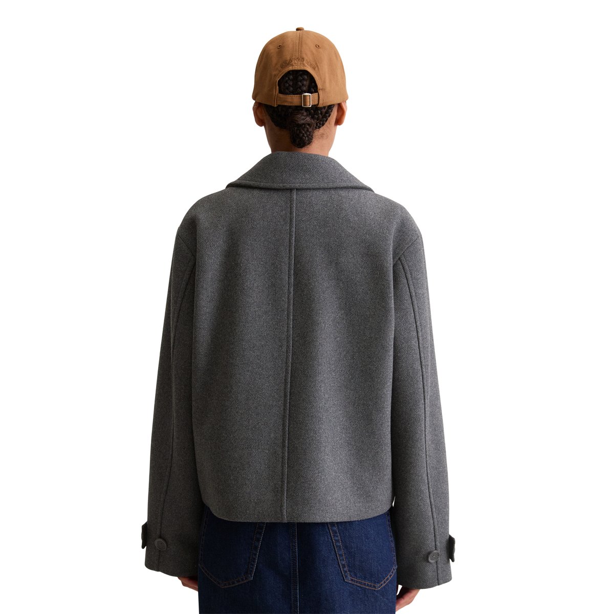 Caban relaxed avec de la laine recyclée gris foncé, MARC O’POLO DENIM