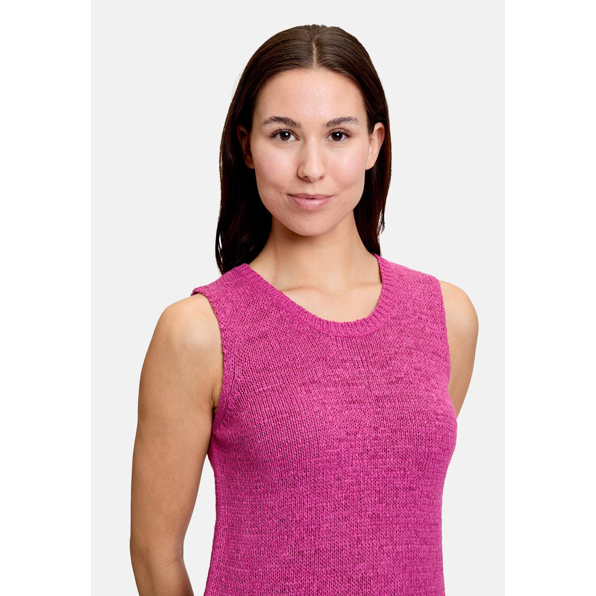Top en maille à encolure ronde magenta haze, CARTOON
