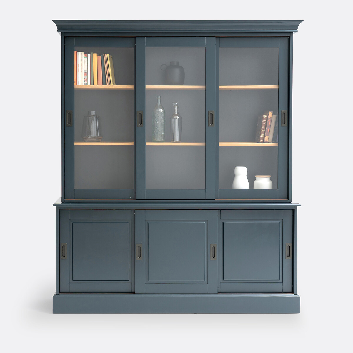 Armario para vajilla con 6 puertas, de pino macizo y MDF, POIRET antracita, LA REDOUTE INTERIEURS