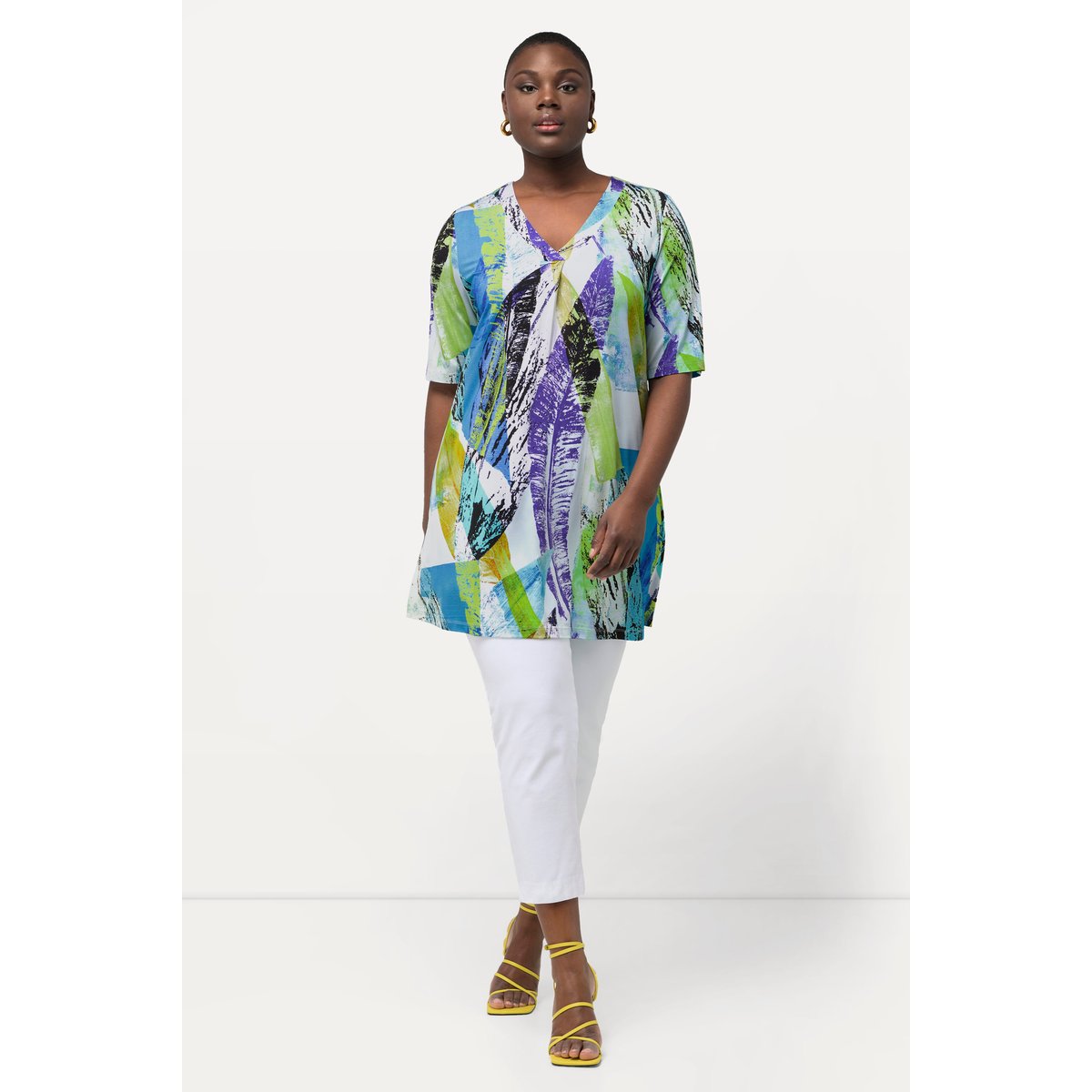 T-shirt en tissu fluide slinky pistache, ULLA POPKEN