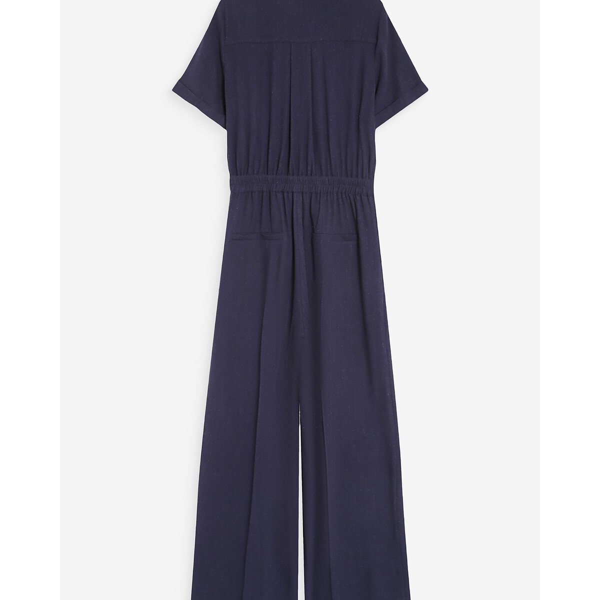Tuta pantalone con collo a camicia VANELLE blu marino, GRACE & MILA