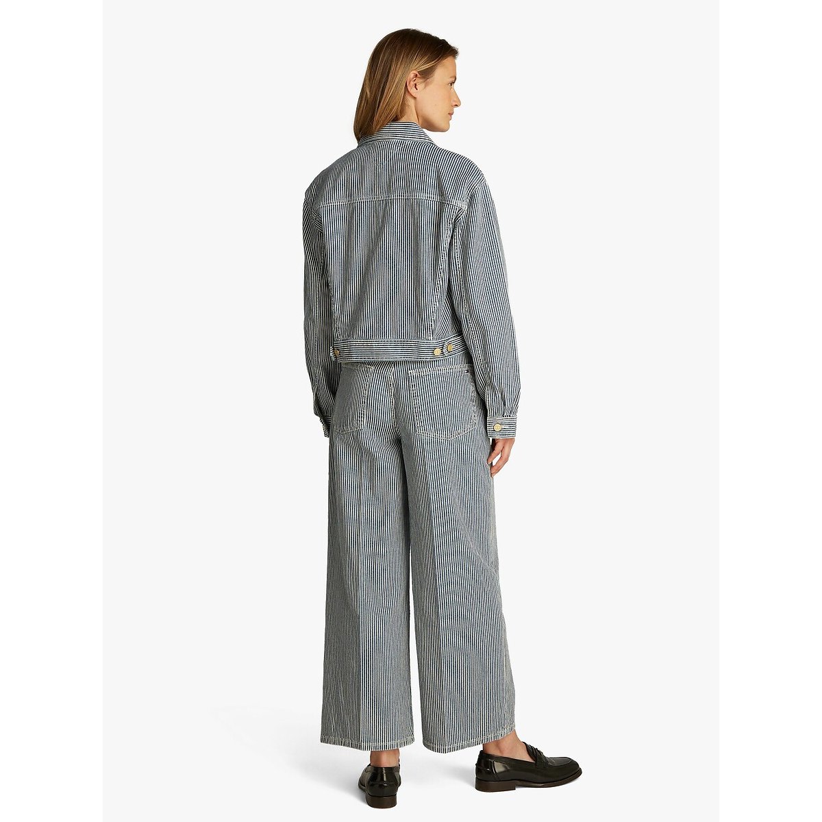Kort gestreept jasje gestreept blauw, TOMMY HILFIGER